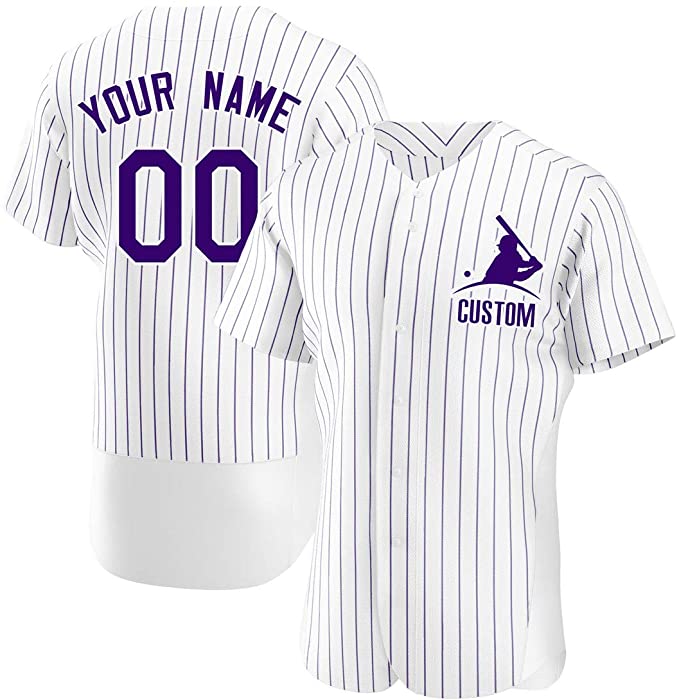 Custom White Stitched Baseball Jersey Personalized Button Down Baseball T Shirt