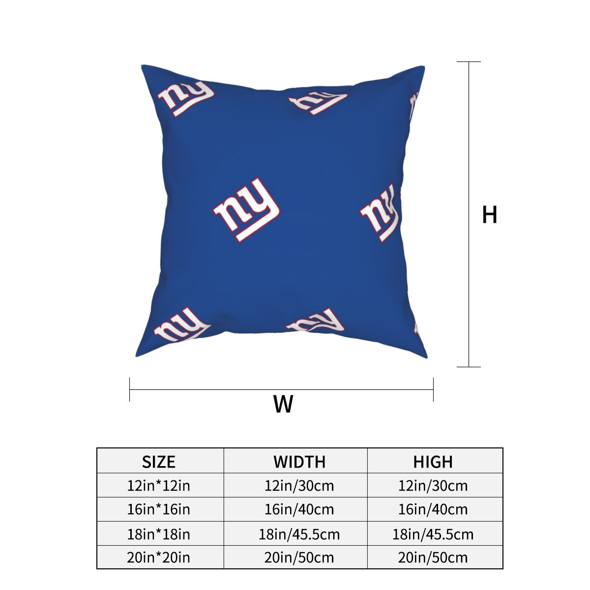 Custom Decorative Football Pillow Case New York Giants Pillowcase Personalized Throw Pillow Covers