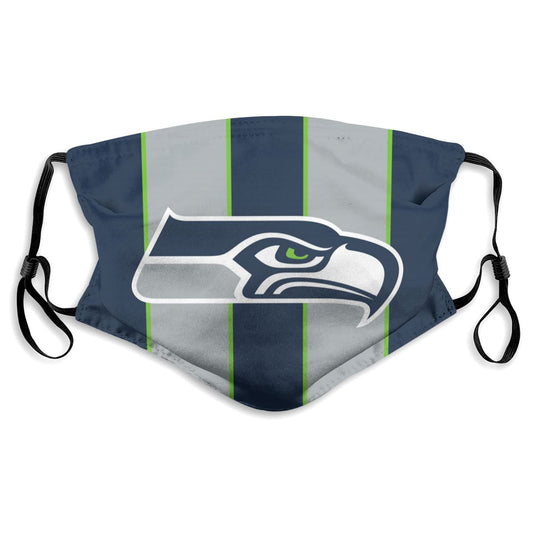 Custom Football Personalized S.Seahawk 01- Navy Dust Face Mask With Filters PM 2.5