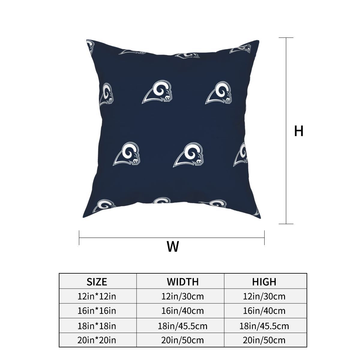 Custom Decorative Football Pillow Case Los Angeles Rams Pillowcase Personalized Throw Pillow Covers