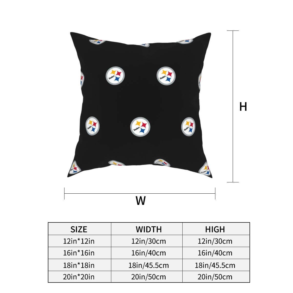 Custom Decorative Football Pillow Case Pittsburgh Steelers Pillowcase Personalized Throw Pillow Covers