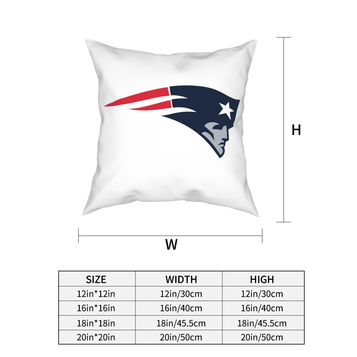 Custom Decorative Football Pillow Case New England Patriots White Pillowcase Personalized Throw Pillow Covers