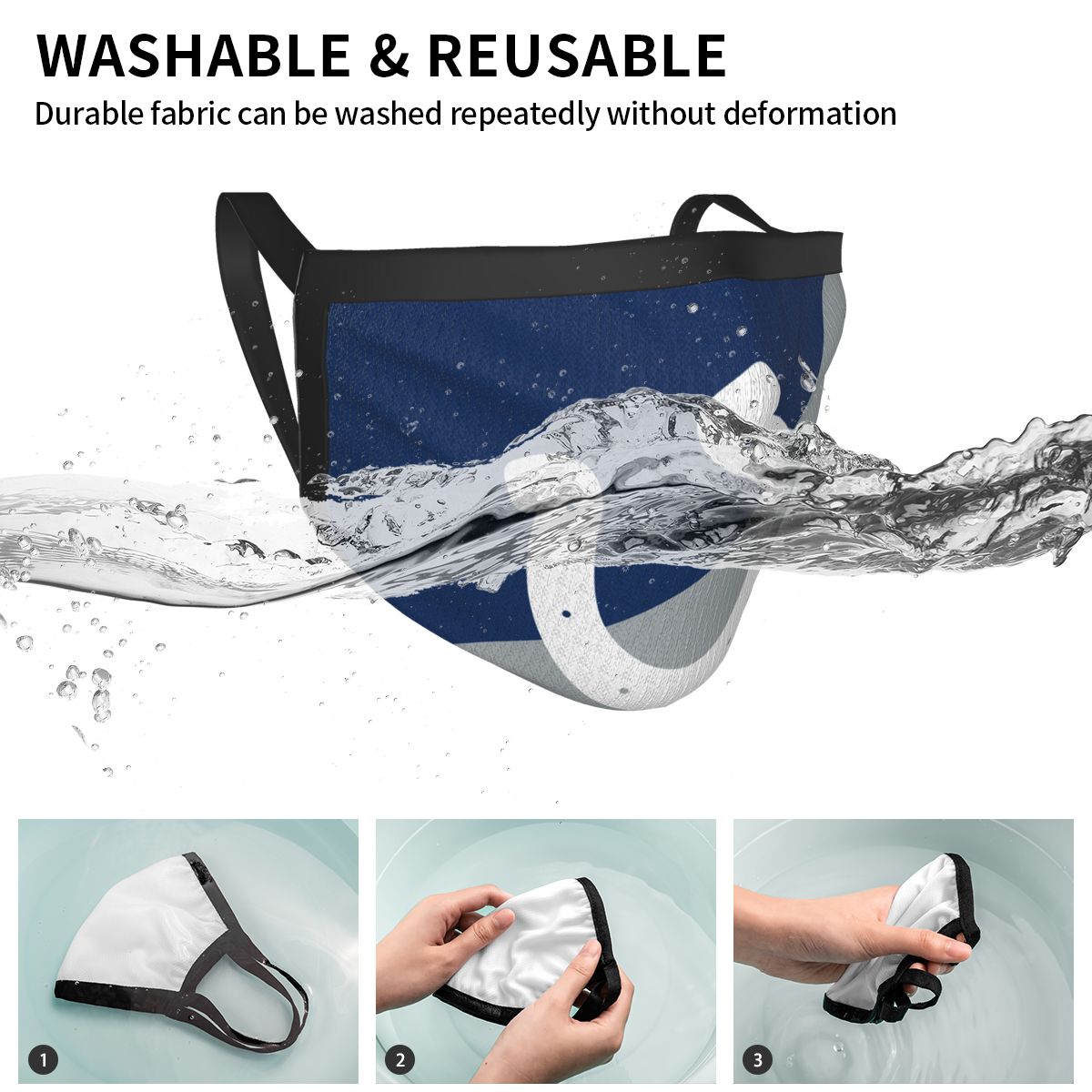 Custom Football Personalized Indianapolis Colts Dust Face Mask With Filters PM 2.5