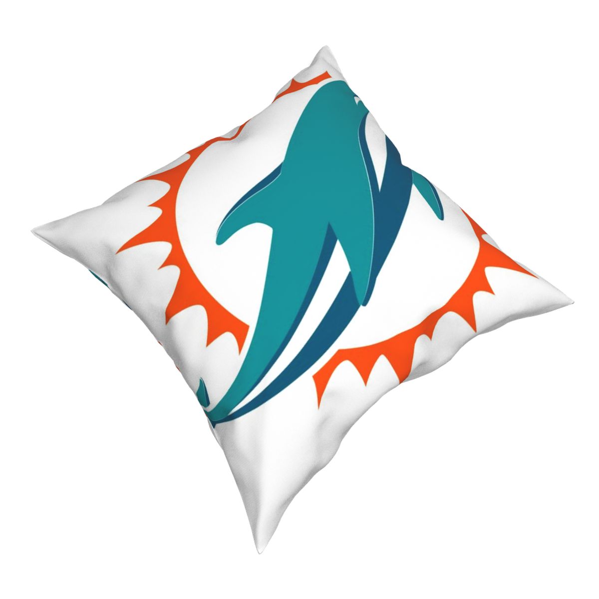 Custom Decorative Football Pillow Case Miami Dolphins White Pillowcase Personalized Throw Pillow Covers