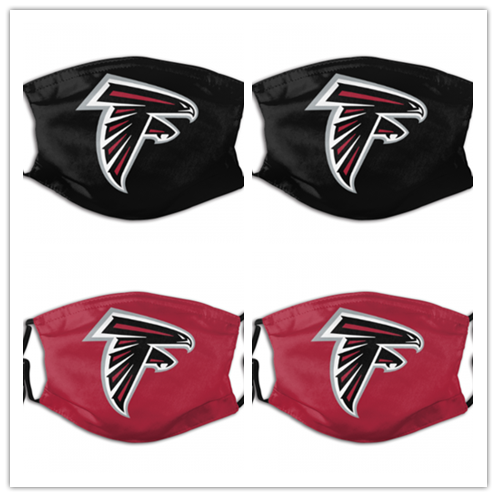 4 Pack Personalized Football Atlanta Falcons Adult Dust Mask With PM 2.5 Filters