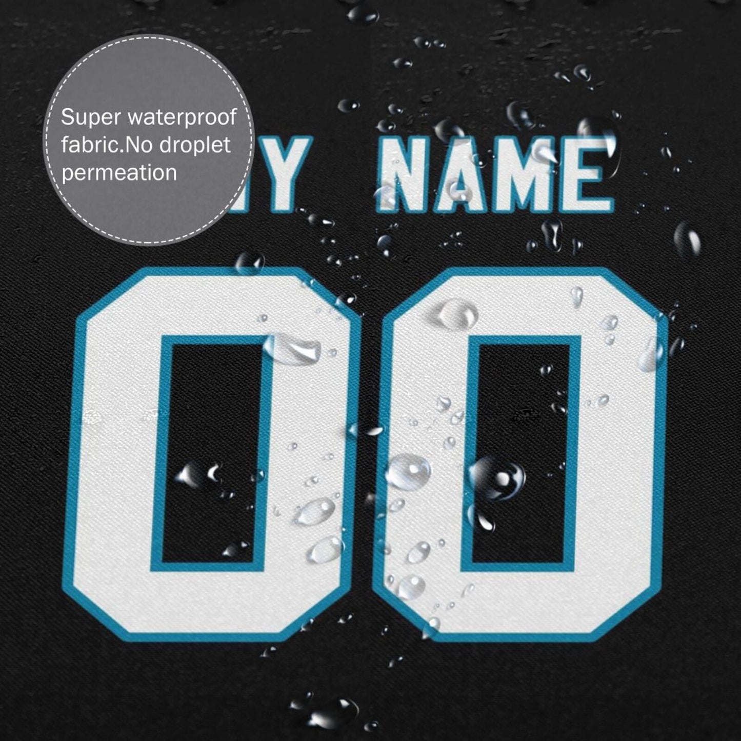 Custom Football Carolina Panthers style personalized shower curtain custom design name and number set of 12 shower curtain hooks Rings