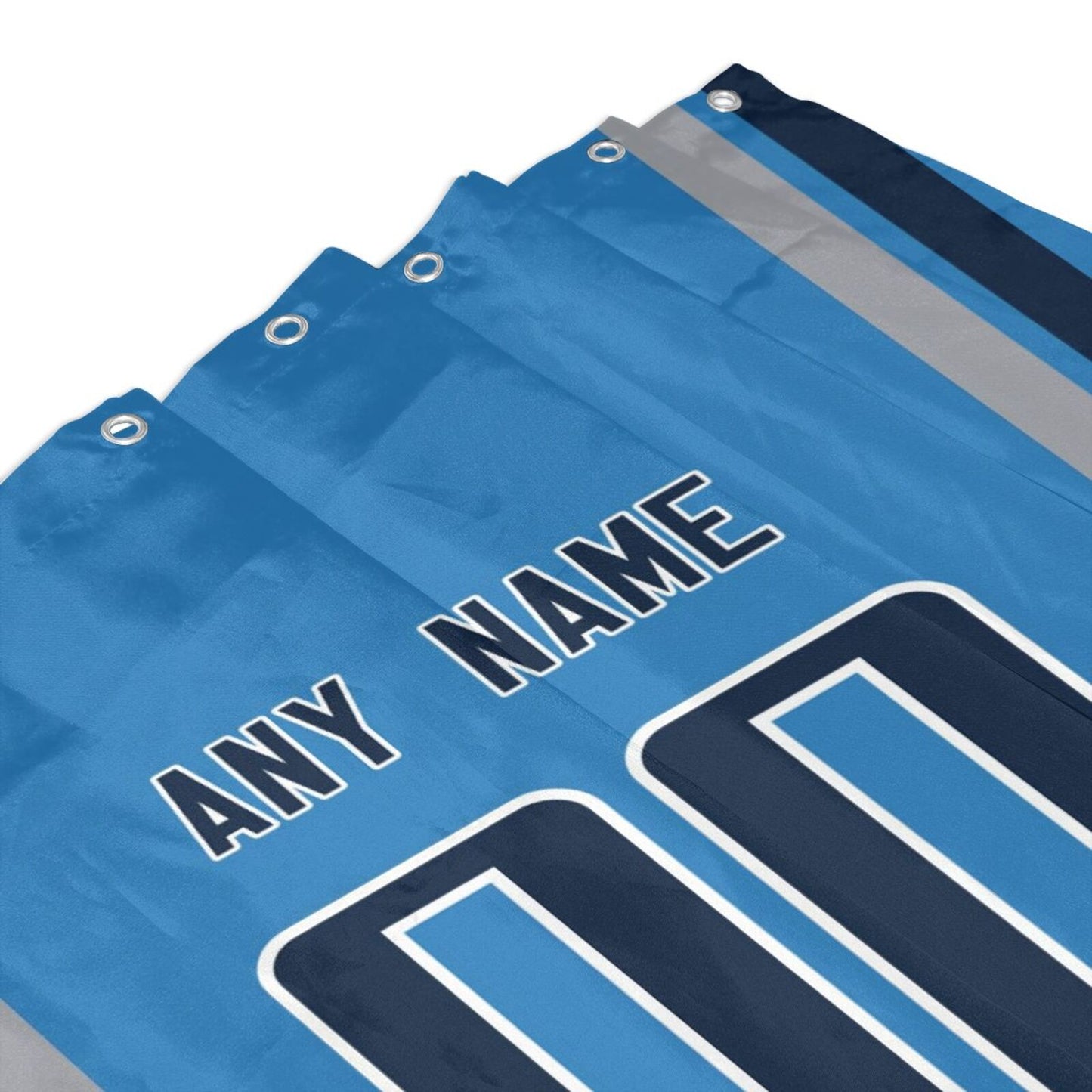 Custom Football Tennessee Titans style personalized shower curtain custom design name and number set of 12 shower curtain hooks Rings