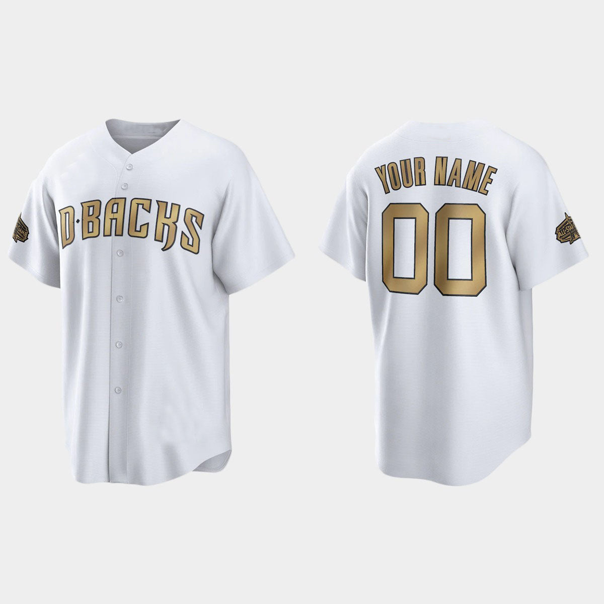 Custom Baseball White Arizona Diamondbacks 2022 All Star Game Jersey Stitched
