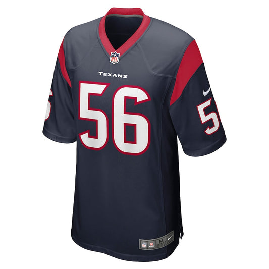 H.Texans #56 Thomas Booker IV Navy Game Player Jersey Stitched American Football Jerseys