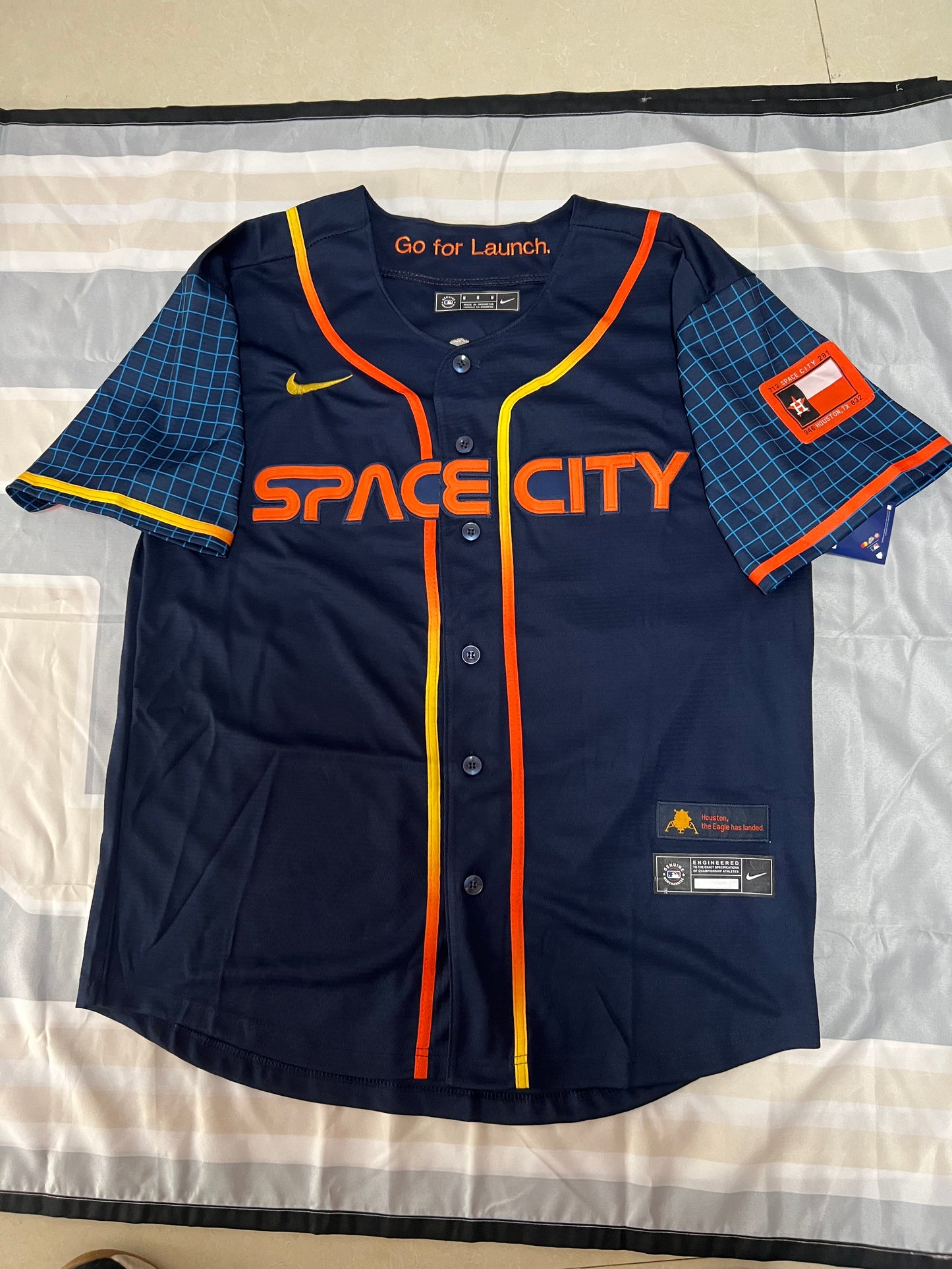 Baseball Jerseys New Houston Astros 44 Yordan Alvarez Navy Stitched 2022 Space City Connect Jerseys