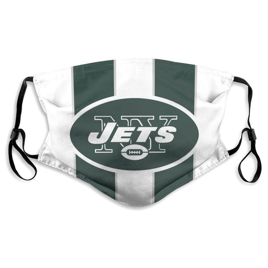 Custom Football Personalized NY.Jet 01-White Dust Face Mask With Filters PM 2.5