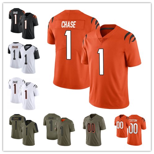 Men's #1 Ja'Marr Chase Cincinnati Bengals Limited Stitched Jerseys
