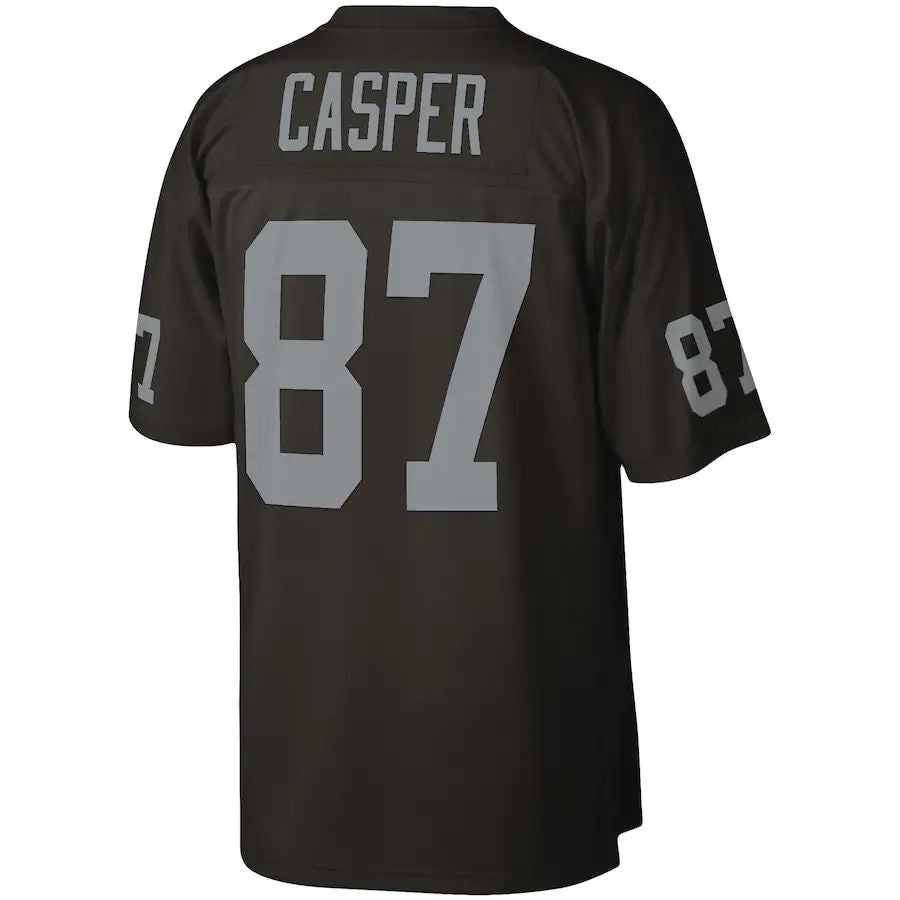 LV.Raiders #87 Dave Casper Mitchell & Ness Black 1976 Legacy Replica Jersey Stitched American Football Jerseys