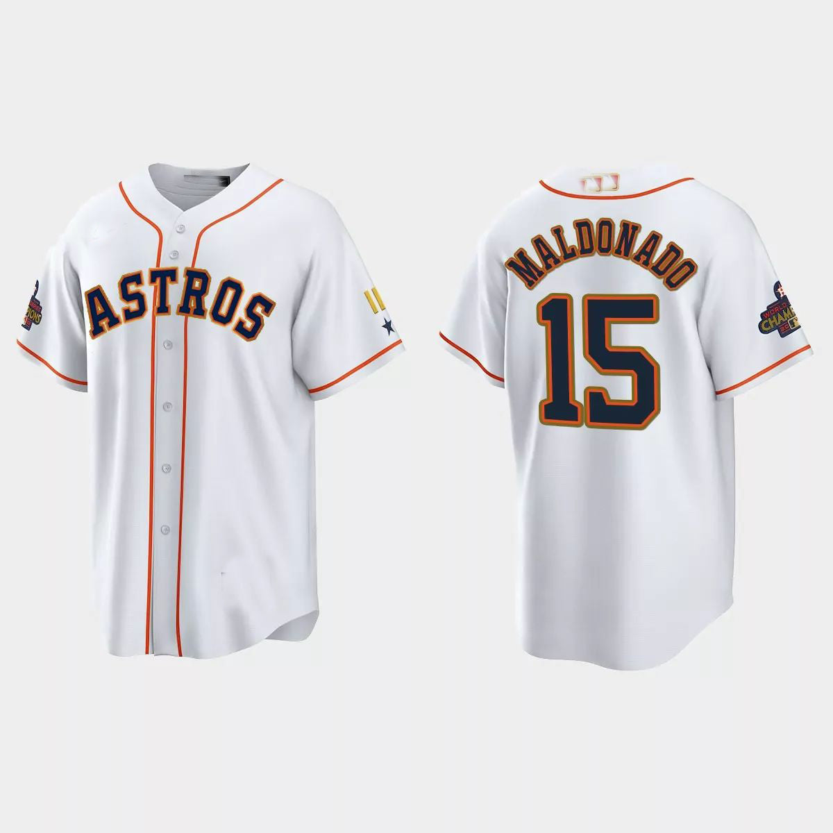 #15 Martin Maldonado Houston Astros 2023 Gold Program Jersey ¡§C White Stitches Baseball Jerseys