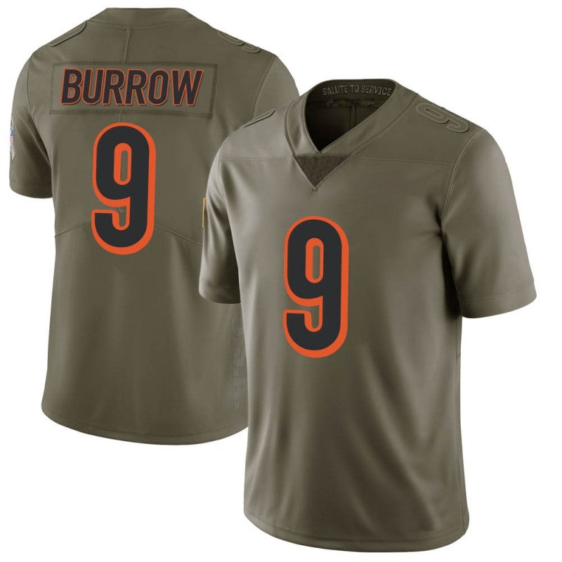 Men's #9 Joe Burrow Cincinnati Bengals Limited Stitched Jerseys