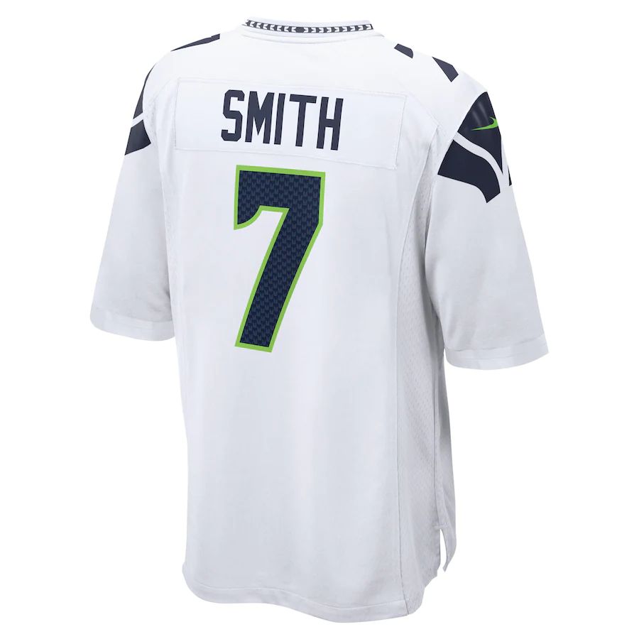S.seahawks #7 Geno Smith White Game Player Jersey Stitched American Football Jerseys