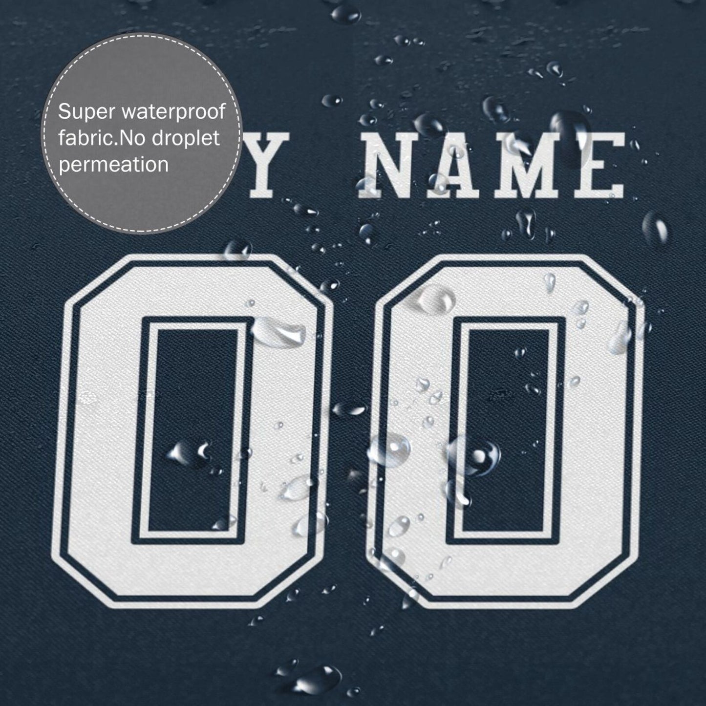 Custom Football Dallas Cowboys style personalized shower curtain custom design name and number set of 12 shower curtain hooks Rings