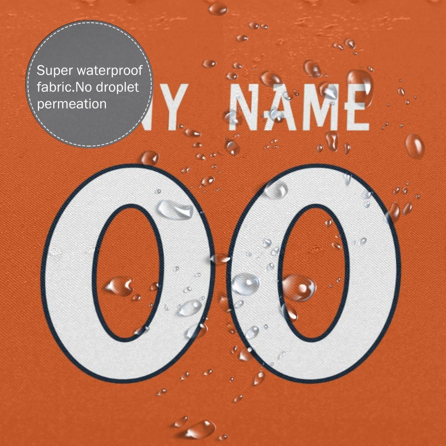 Custom Football Denver Broncos style personalized shower curtain custom design name and number set of 12 shower curtain hooks Rings