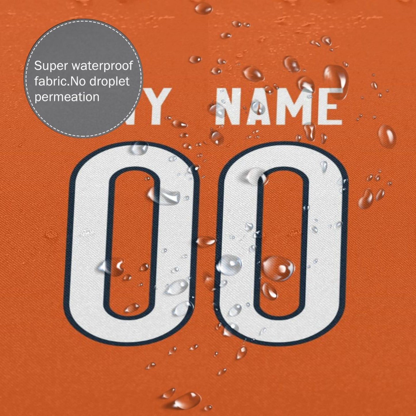 Custom Football Chicago Bears style personalized shower curtain custom design name and number set of 12 shower curtain hooks Rings