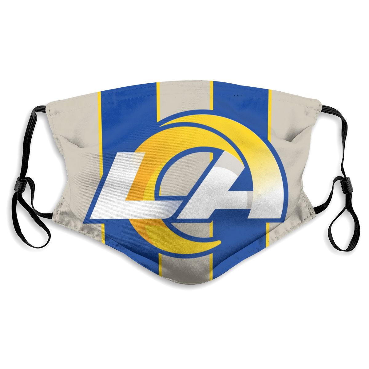 Custom Football Personalized LA.Ram 01-Grey Dust Face Mask With Filters PM 2.5