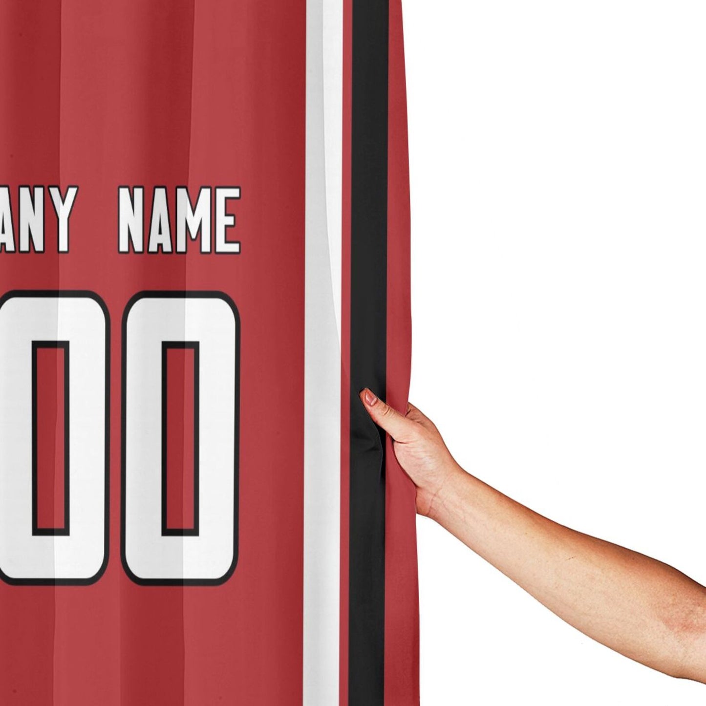 Custom Football Atlanta Falcons style personalized shower curtain custom design name and number set of 12 shower curtain hooks Rings