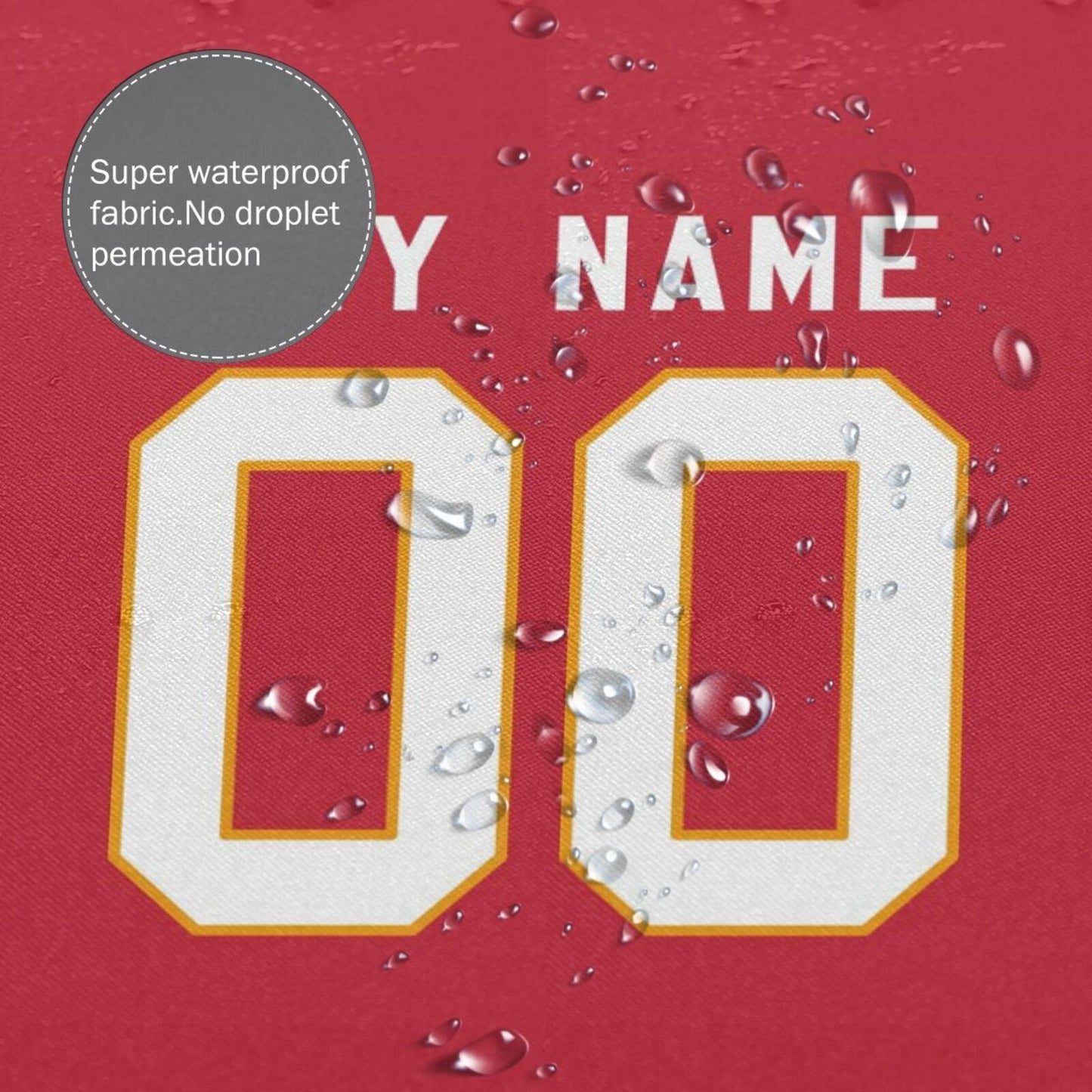 Custom Football Kansas City Chiefs style personalized shower curtain custom design name and number set of 12 shower curtain hooks Rings