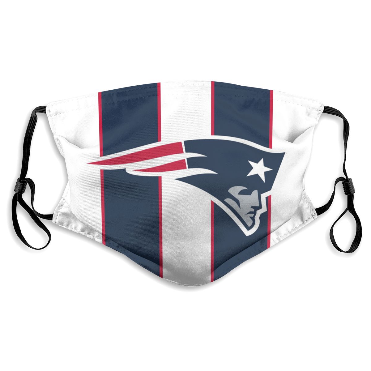 Custom Football Personalized NE.Patriot 01-White Dust Face Mask With Filters PM 2.5