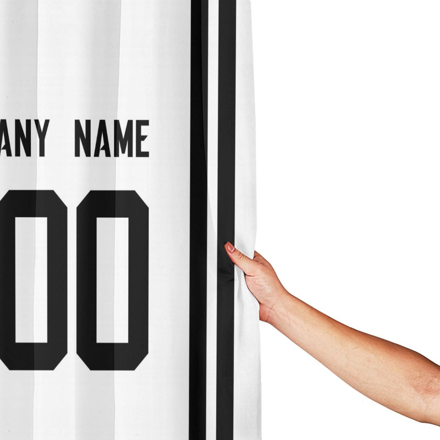 Custom Football Jacksonville Jaguars style personalized shower curtain custom design name and number set of 12 shower curtain hooks Rings