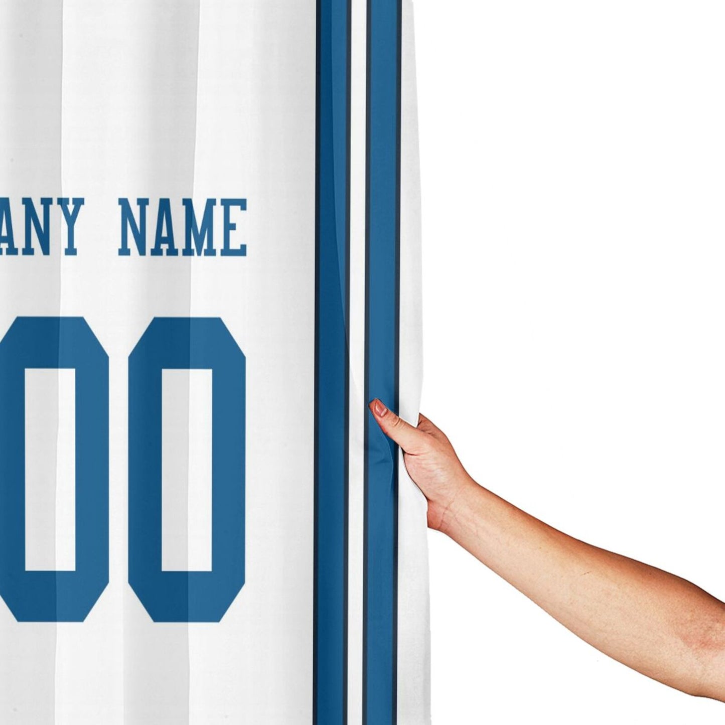 Custom Football Dallas Cowboys style personalized shower curtain custom design name and number set of 12 shower curtain hooks Rings