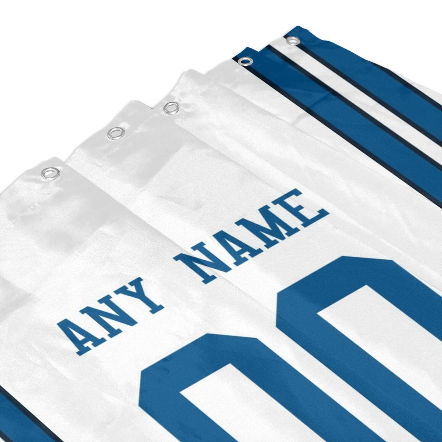 Custom Football Dallas Cowboys style personalized shower curtain custom design name and number set of 12 shower curtain hooks Rings