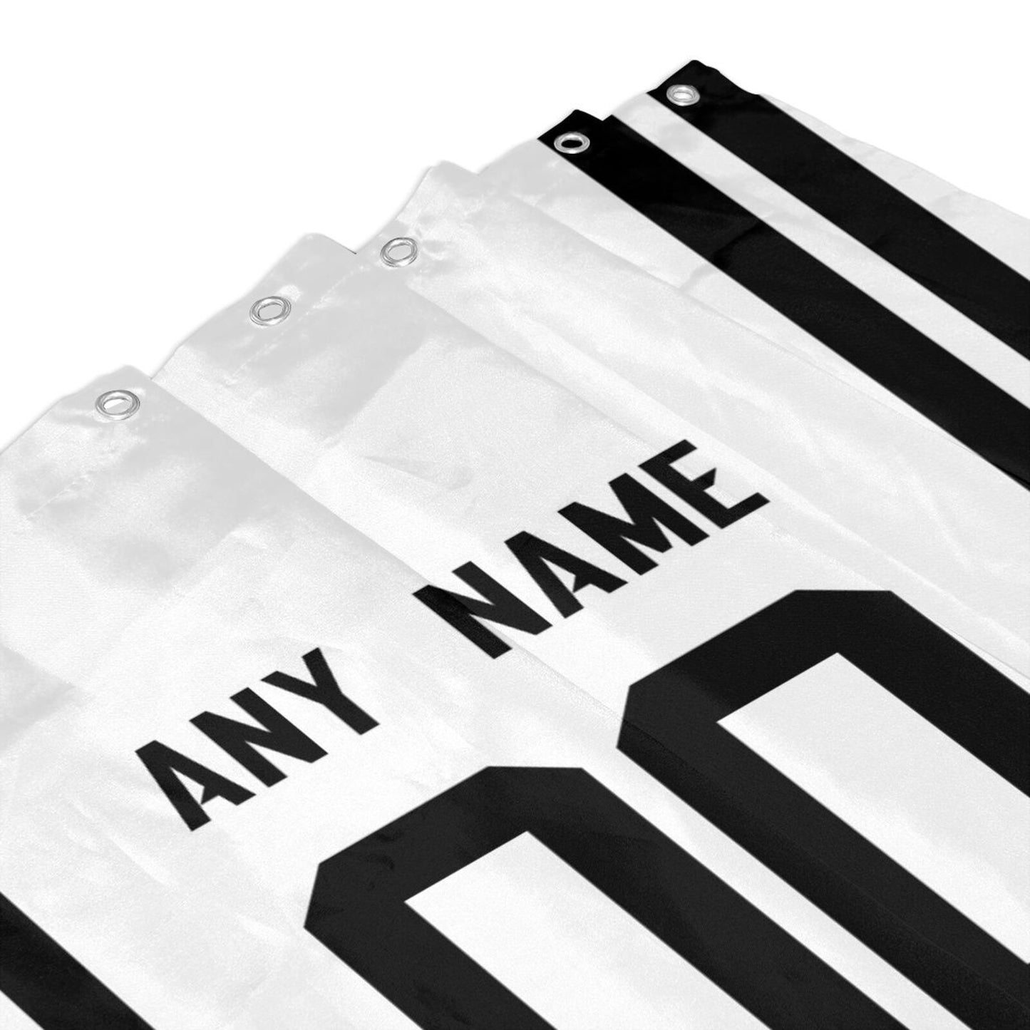 Custom Football Jacksonville Jaguars style personalized shower curtain custom design name and number set of 12 shower curtain hooks Rings