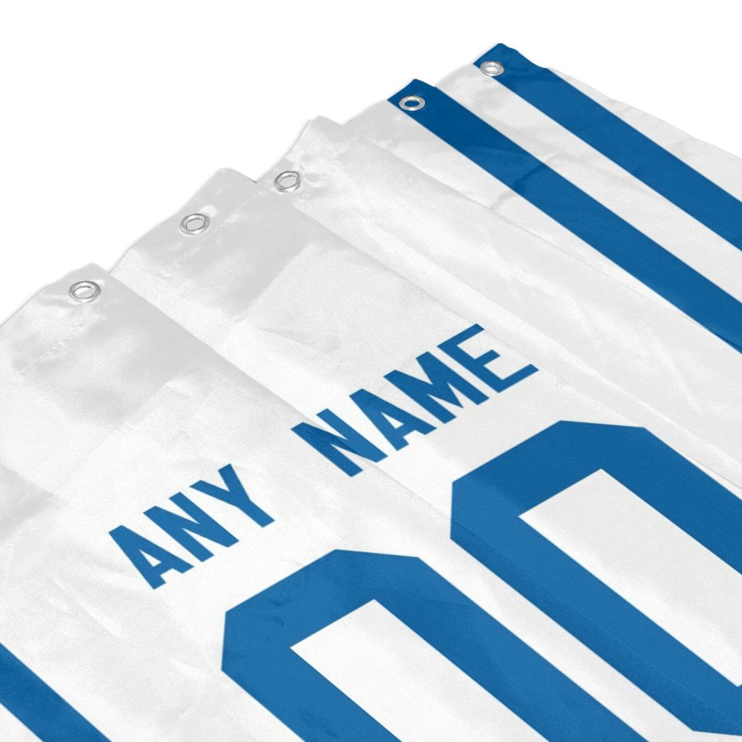 Custom Football Indianapolis Colts style personalized shower curtain custom design name and number set of 12 shower curtain hooks Rings