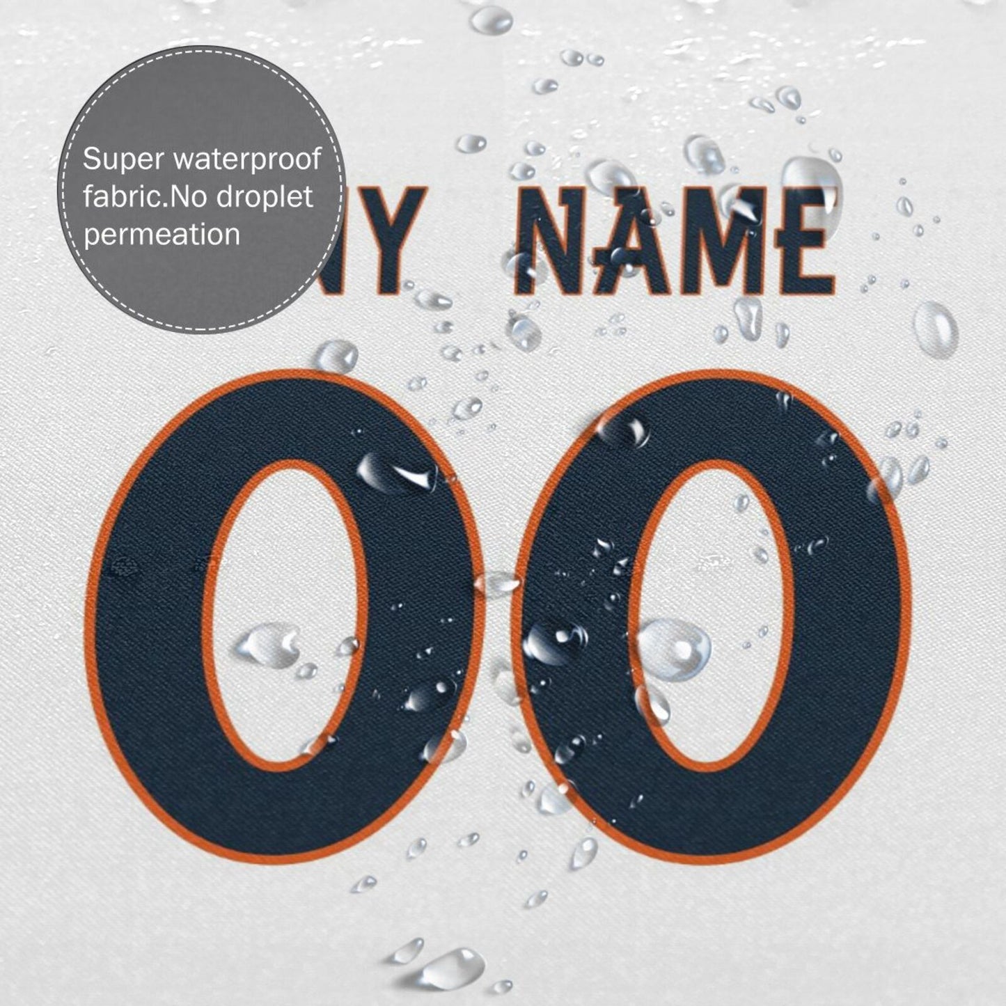 Custom Football Denver Broncos style personalized shower curtain custom design name and number set of 12 shower curtain hooks Rings