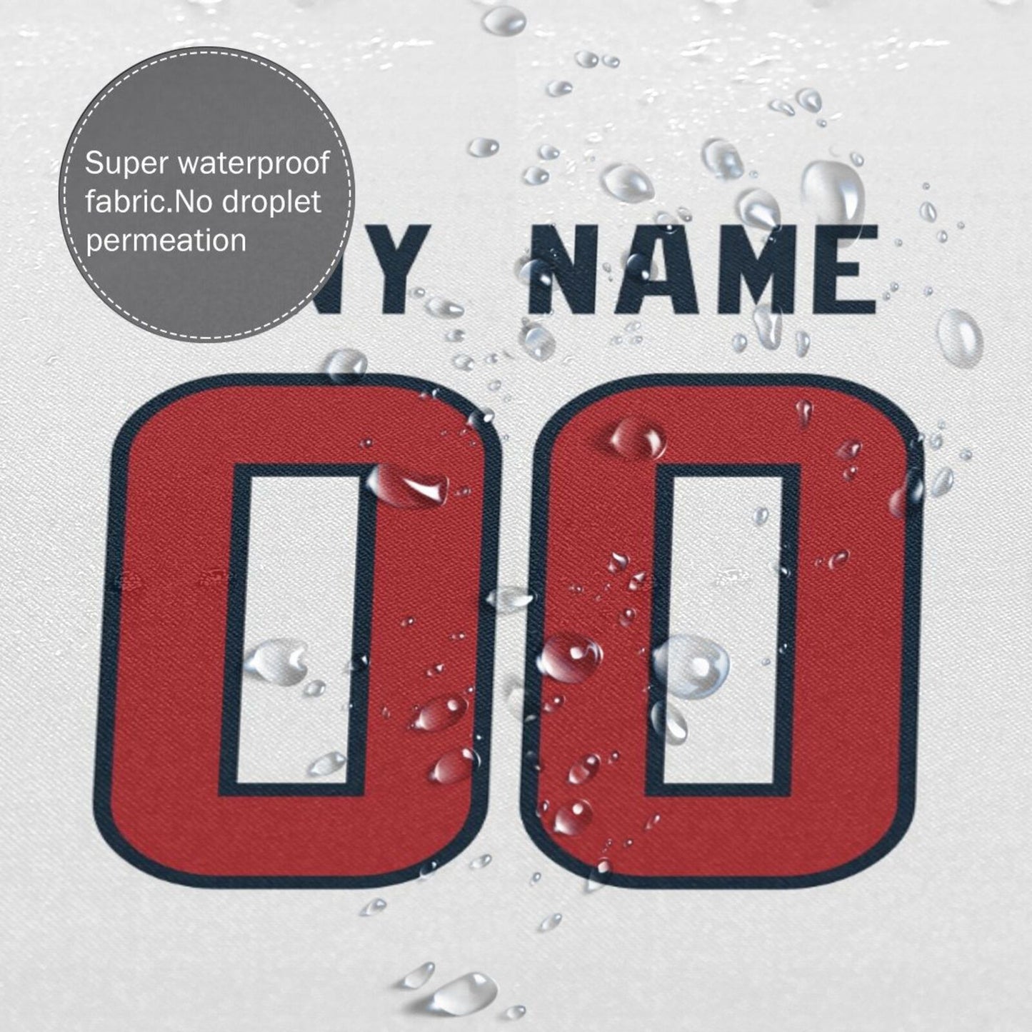 Custom Football Houston Texans style personalized shower curtain custom design name and number set of 12 shower curtain hooks Rings