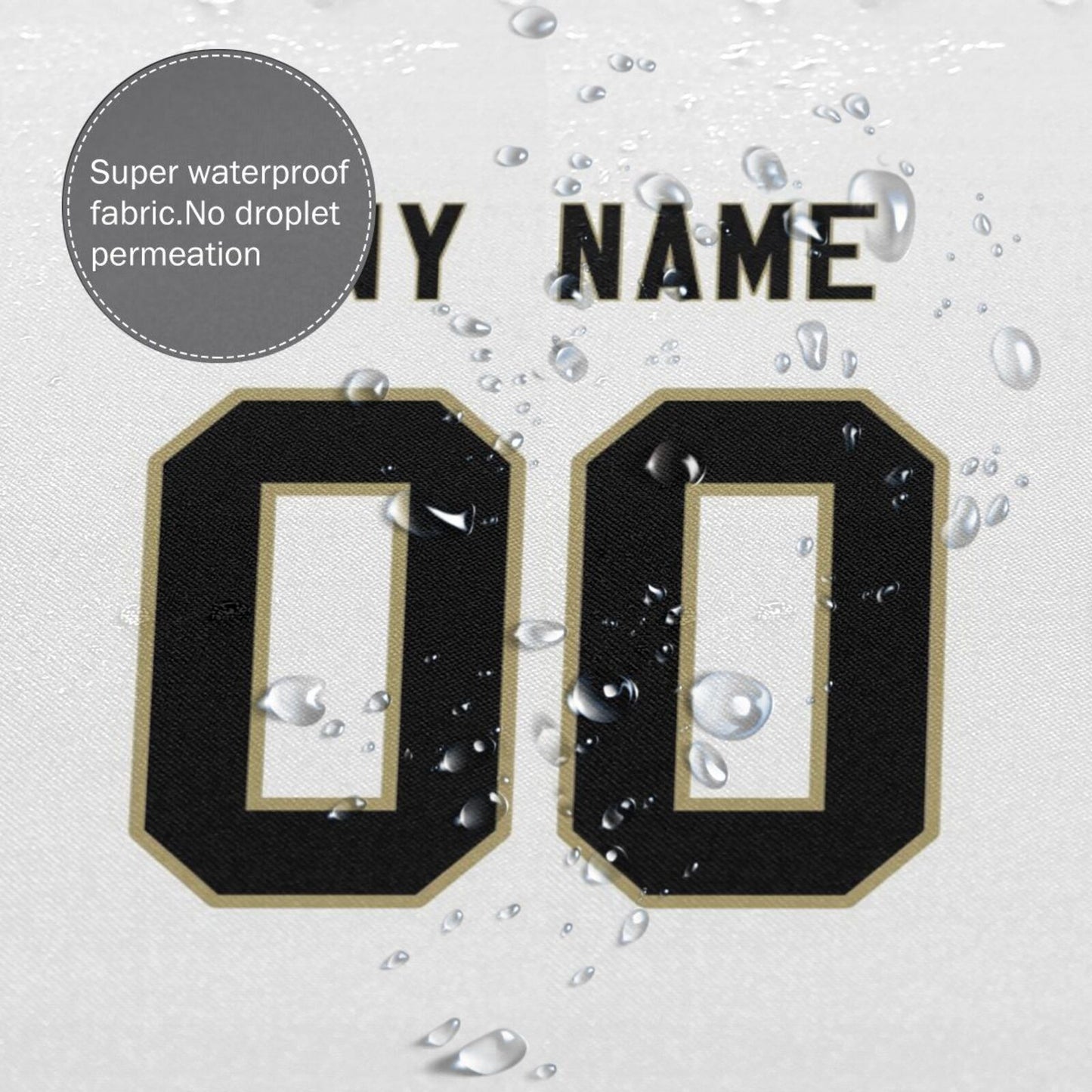 Custom Football New Orleans Saints style personalized shower curtain custom design name and number set of 12 shower curtain hooks Rings