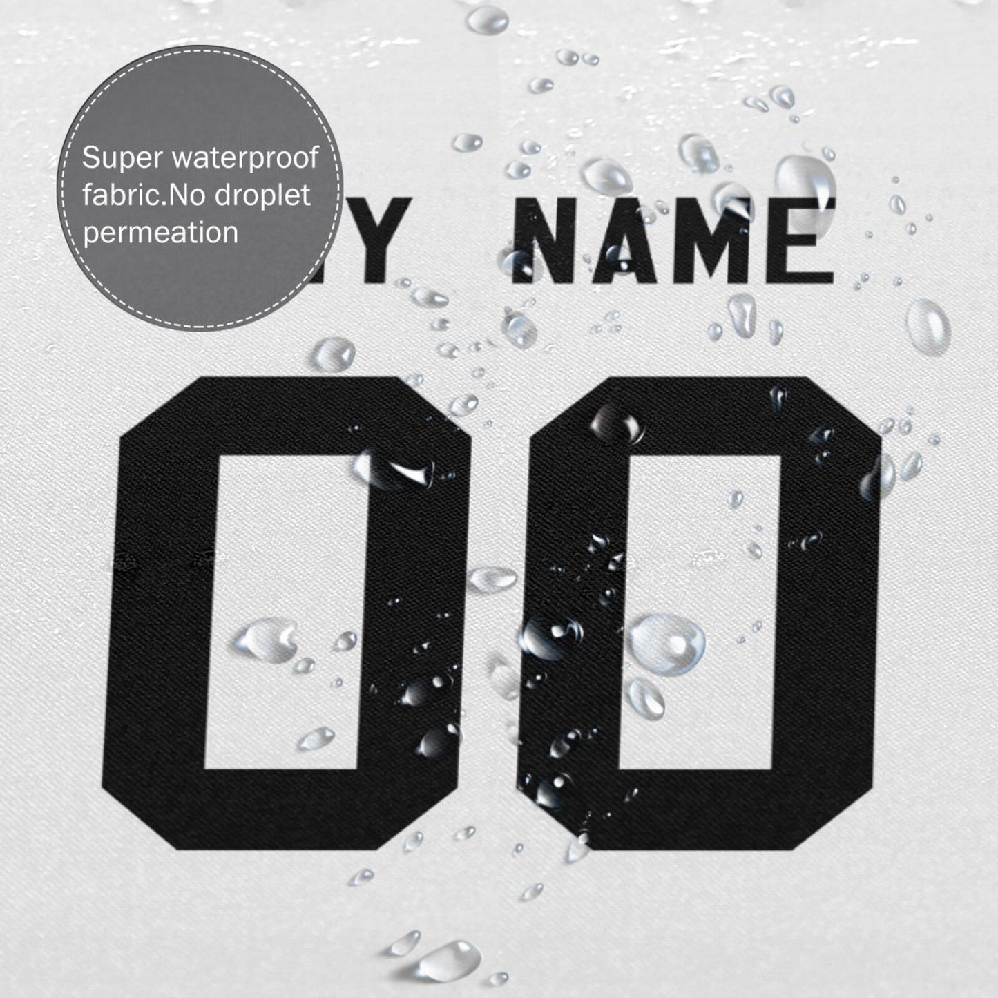 Custom Football Las Vegas Raiders style personalized shower curtain custom design name and number set of 12 shower curtain hooks Rings