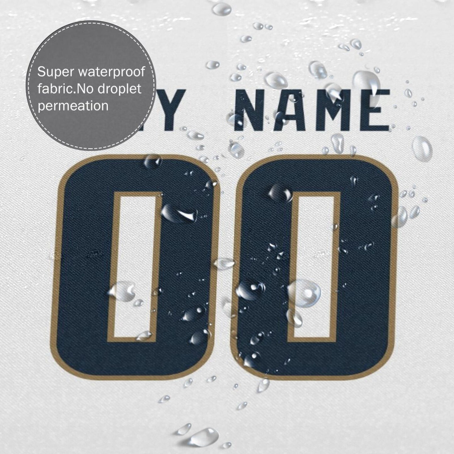 Custom Football Los Angeles Rams style personalized shower curtain custom design name and number set of 12 shower curtain hooks Rings