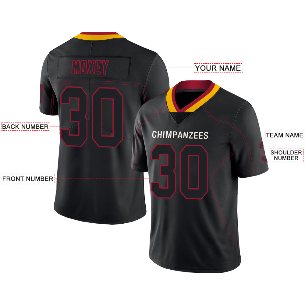 Custom Men's American Arizona Black Fashion Stitched Football Jerseys