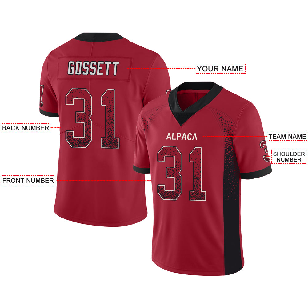 Custom Men's American Atlanta Falcons Red Fashion Vapor Limited Stitched Football Jersey