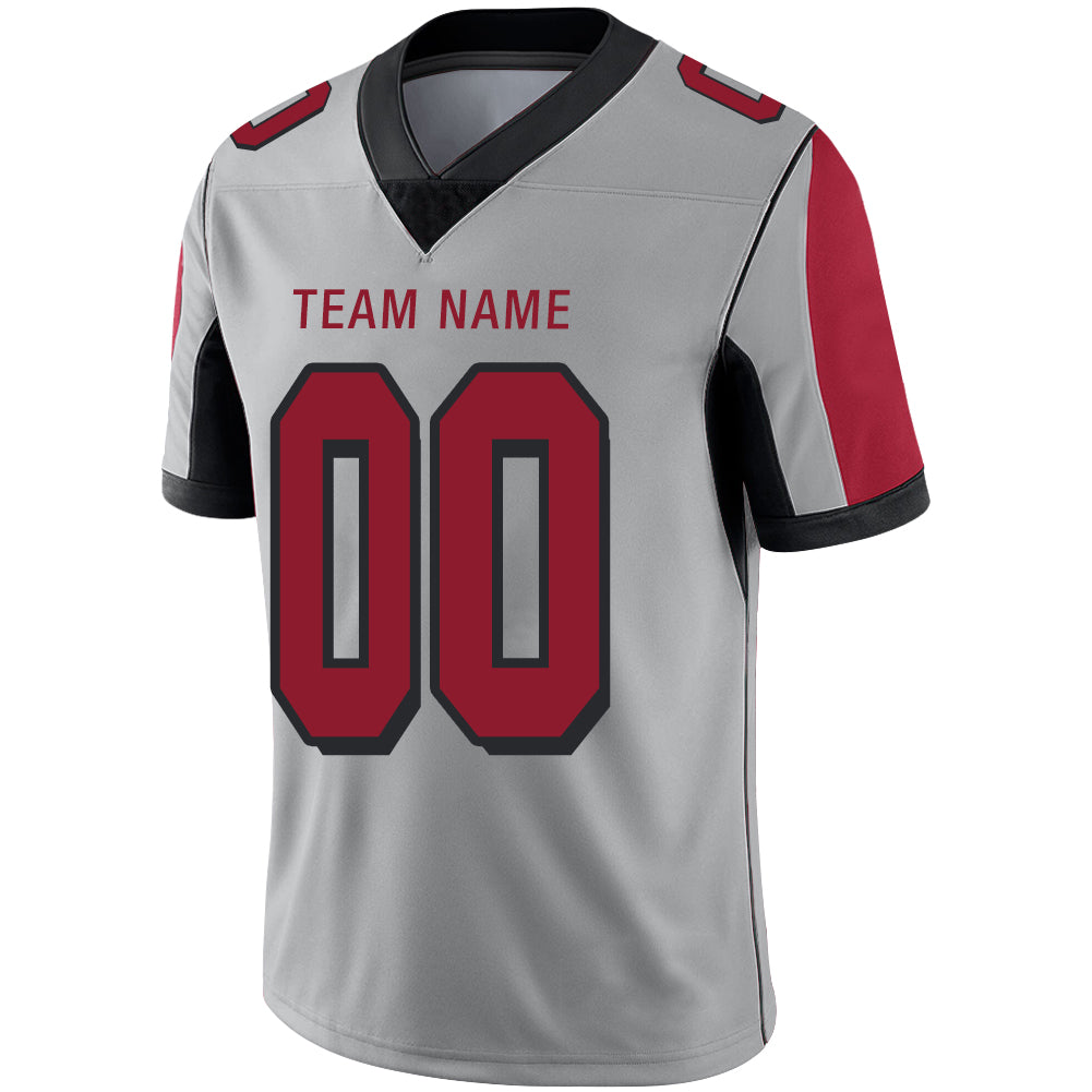 Custom Atlanta Falcons Stitched American Football Jerseys Personalize Birthday Gifts Grey Jersey