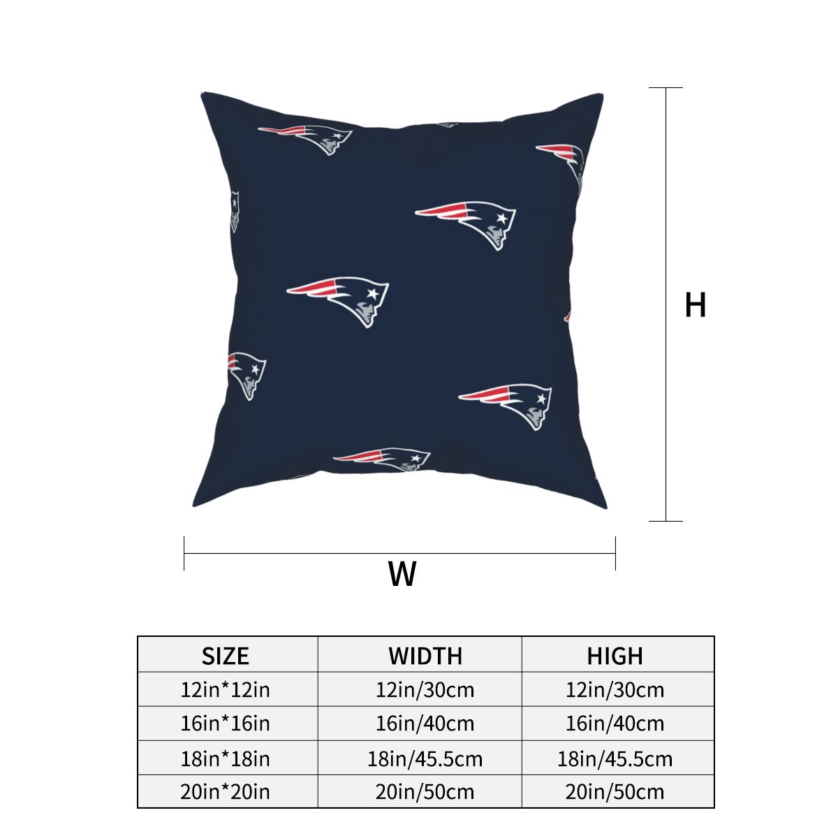 Custom Decorative Football Pillow Case New England Patriots Pillowcase Personalized Throw Pillow Covers