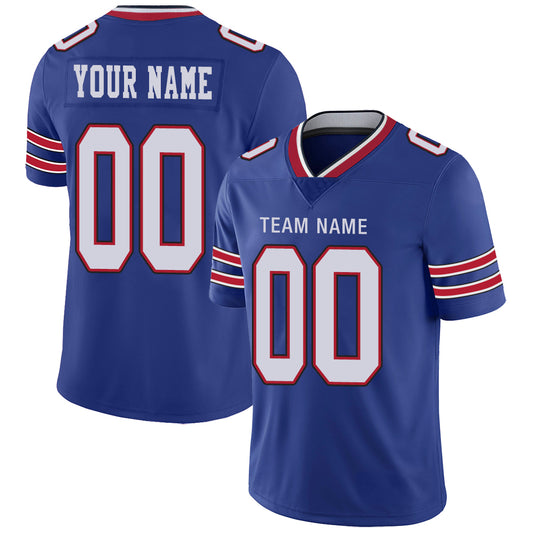Custom Buffalo Bills Stitched American Football Jerseys Personalize Birthday Gifts Blue Jersey