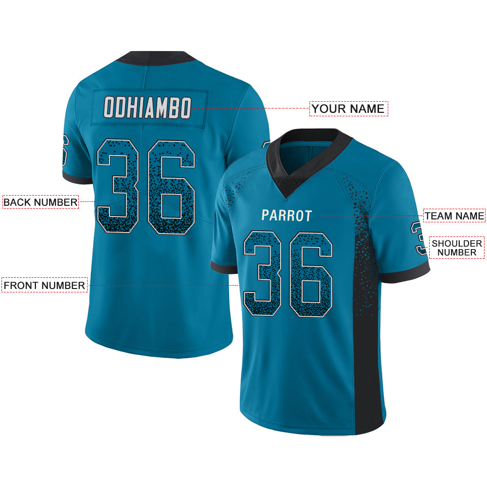 Custom Carolina Panthers Stitched American Football Jerseys Personalize Birthday Gifts Blue Jersey