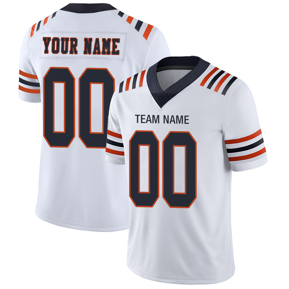 Custom Chicago Bears Stitched American Football Jerseys Personalize Birthday Gifts White Jersey