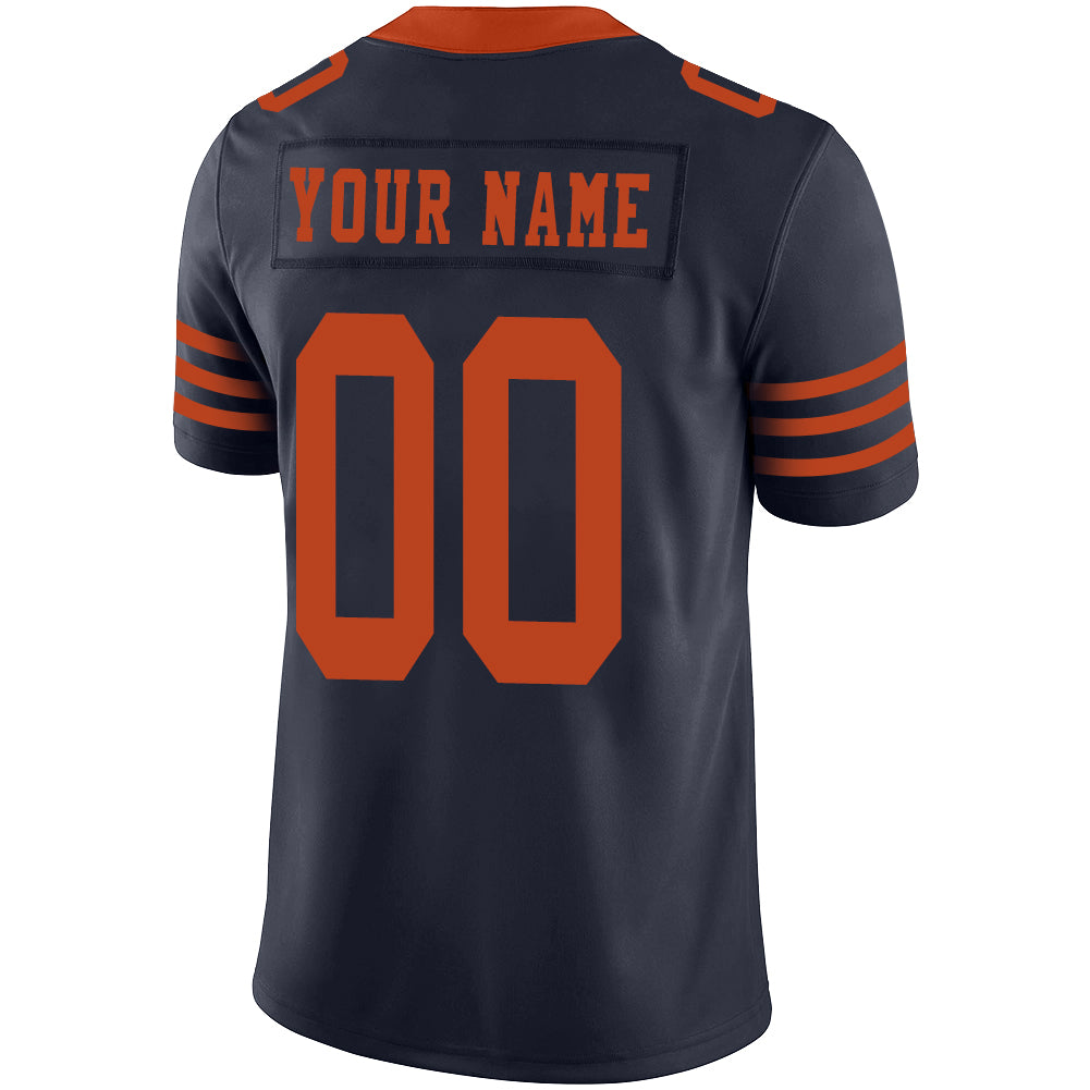 Custom Chicago Bears Stitched American Football Jerseys Personalize Birthday Gifts Navy Jersey