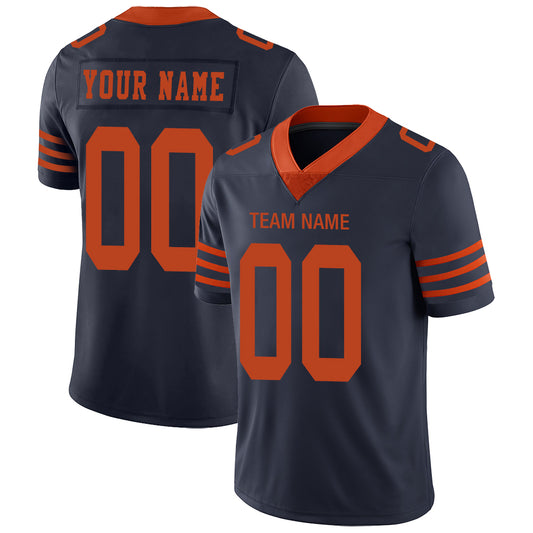 Custom Chicago Bears Stitched American Football Jerseys Personalize Birthday Gifts Navy Jersey