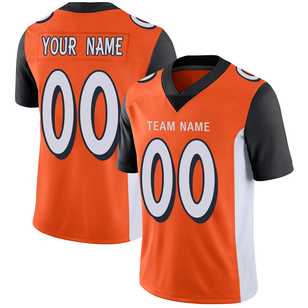 Custom Cincinnati Bengals Stitched American Football Jerseys Personalize Birthday Gifts Orange Jersey