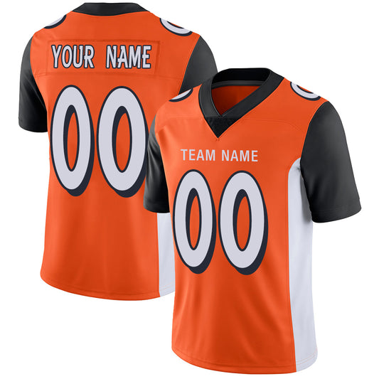 Custom Cincinnati Bengals Stitched American Football Jerseys Personalize Birthday Gifts Orange Jersey