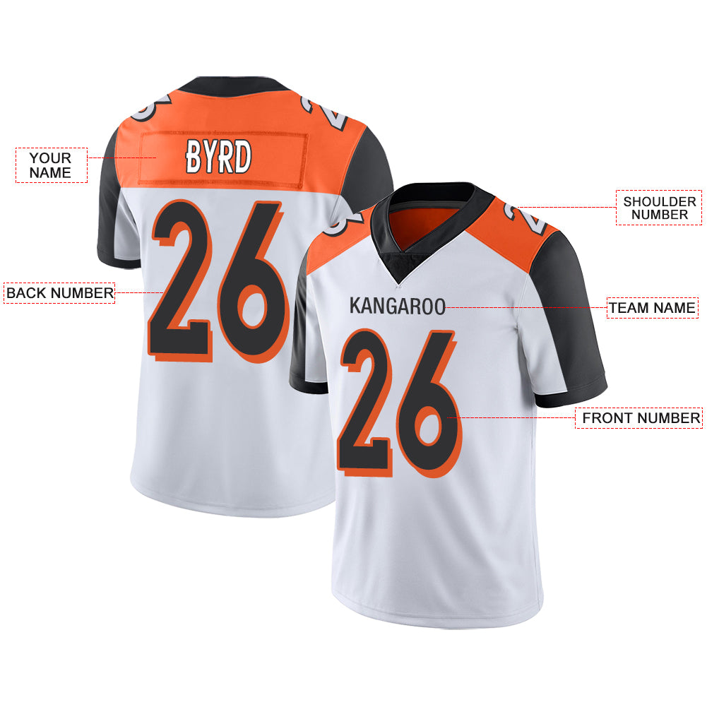 Custom Cincinnati Bengals Stitched American Football Jerseys Personalize Birthday Gifts White Jersey