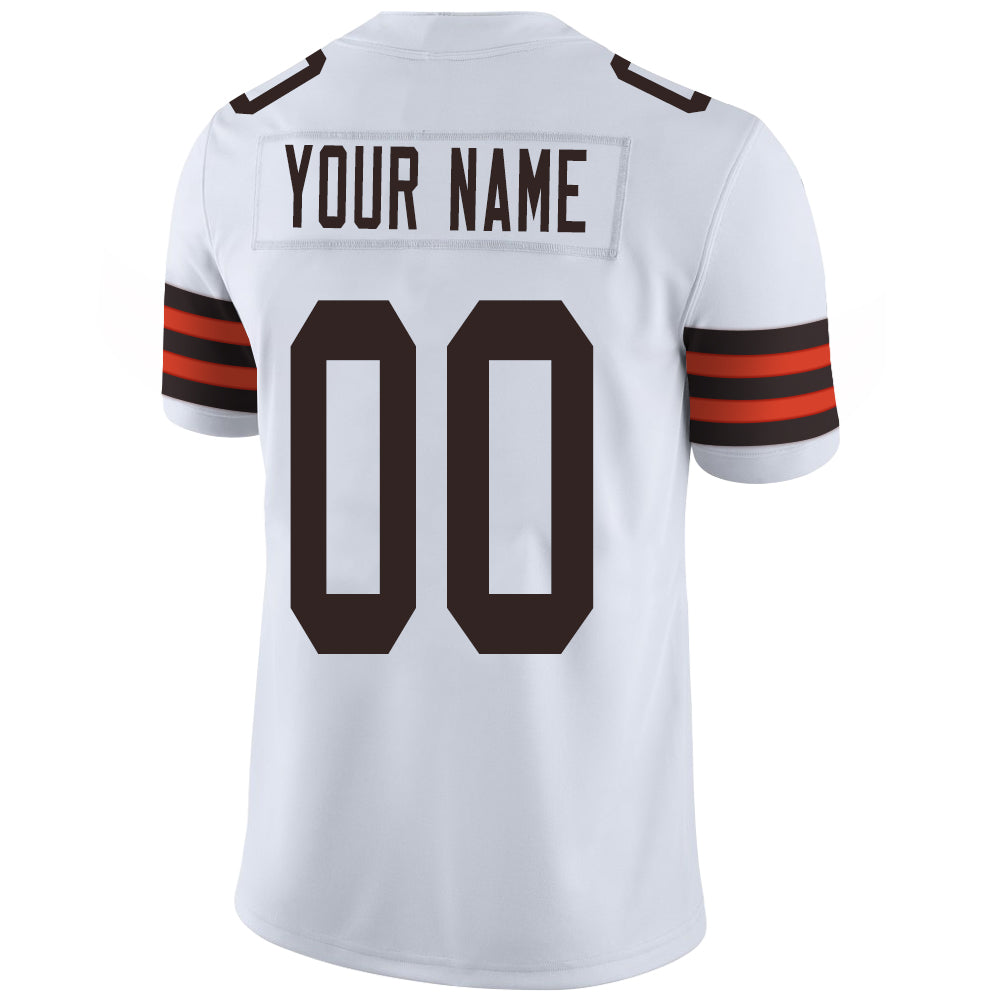 Custom C.Brown Football Stitched American Jerseys Personalize Birthday Gifts White Jersey